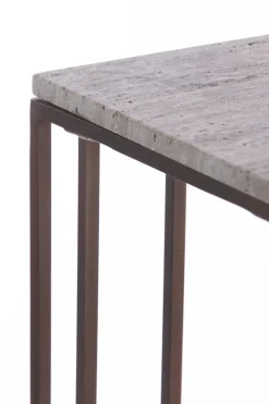 Light & Living Laptoptafel Roshan Travertin Bruin 41x31cm