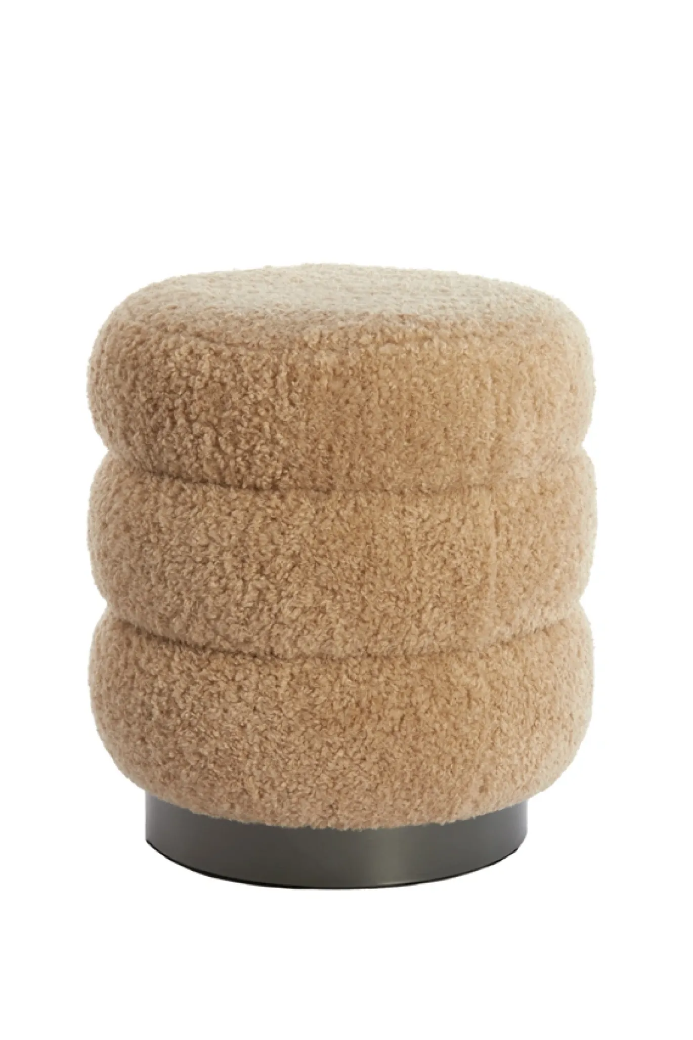 Light & Living Poef Jobbi Beige Ø40cm