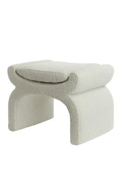 Light & Living Poef Nafya Bouclé Crème