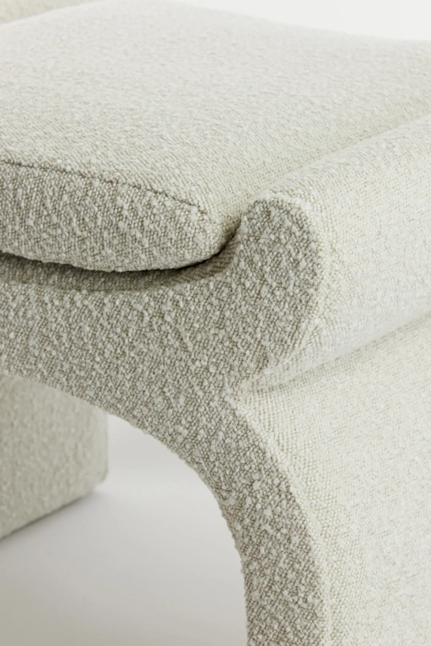 Light & Living Poef Nafya Bouclé Crème