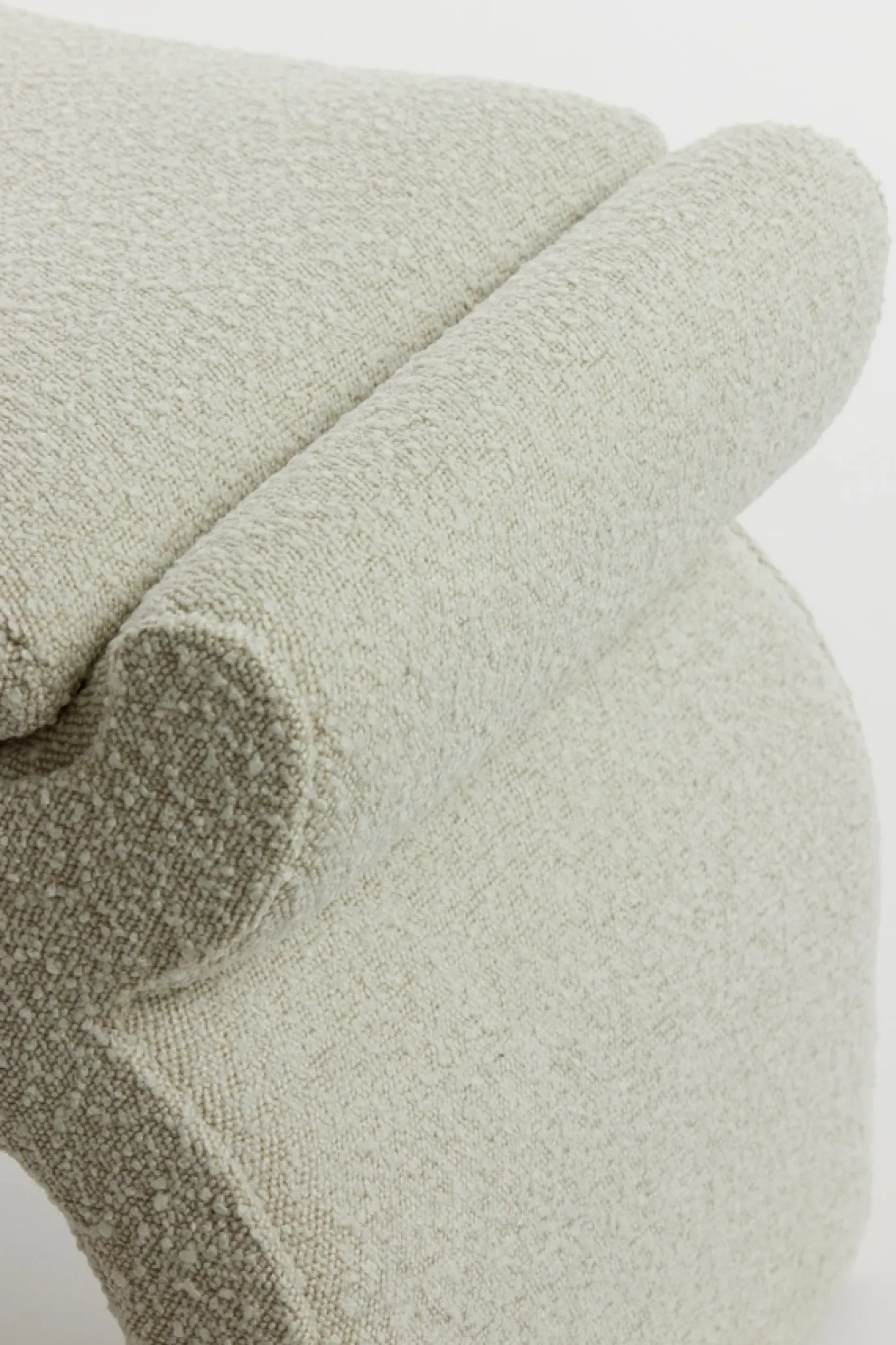 Light & Living Poef Nafya Bouclé Crème
