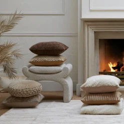 Light & Living Poef Nafya Bouclé Crème