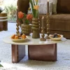 Light & Living Salontafel Mahelona Travertin Zand 90x72cm