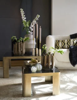 Light & Living Salontafel Oxe Brons/Smoke Set van 2