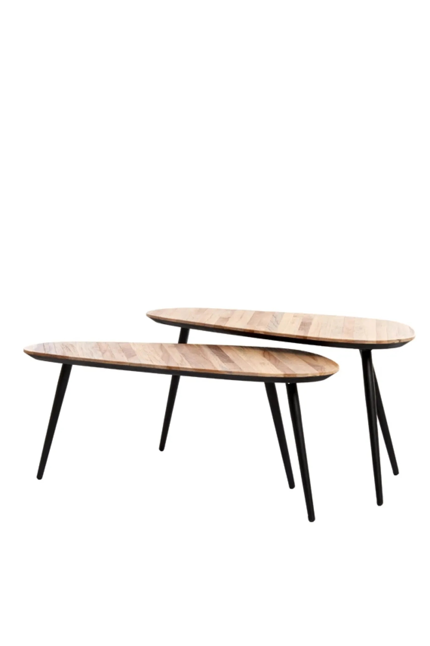 Light & Living Salontafel Viejo Set van 2 Mangohout Naturel