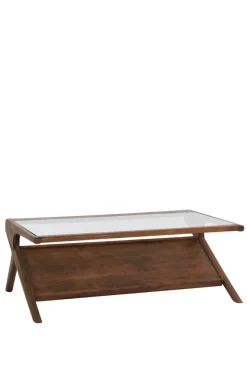 Light & Living Salontafel Yuki Acaciahout & Glas 112cm