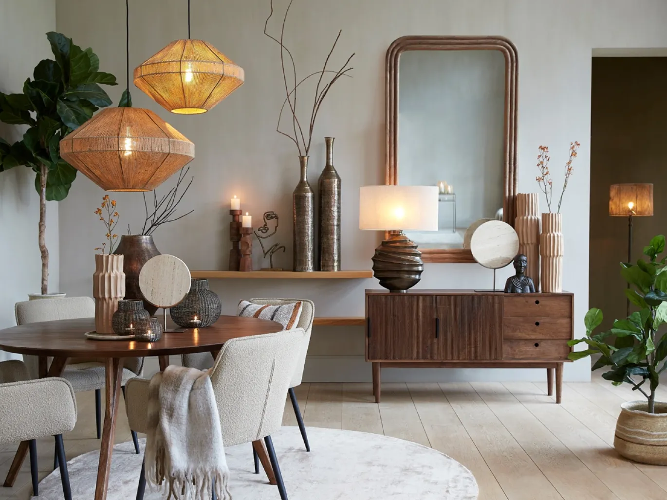 Light & Living Spiegel Florias Mangohout Bruin 100x169cm