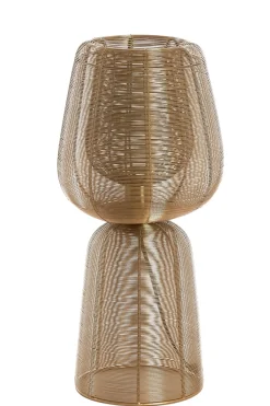 Light & Living Tafellamp Aboso IJzer Licht Goud Ø24x54cm