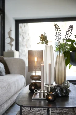 Light & Living Tafellamp Danialo Donkerbruin M
