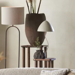 Light & Living Tafellamp Elimo Mat Lichtgrijs Ø25x67cm