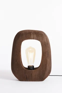 Light & Living Tafellamp Kelafo Chocolade Bruin M