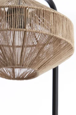Light & Living Tafellamp Lyra Naturel+Mat Zwart Ø26x60 cm