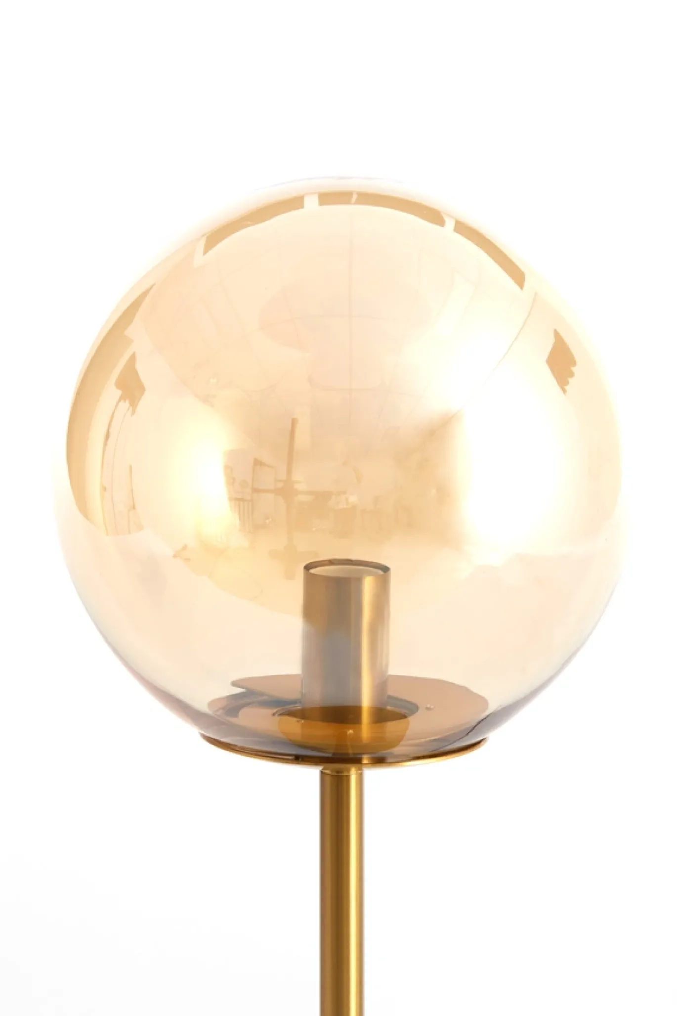 Light & Living Tafellamp Medina Glas Amber Ø20x43cm