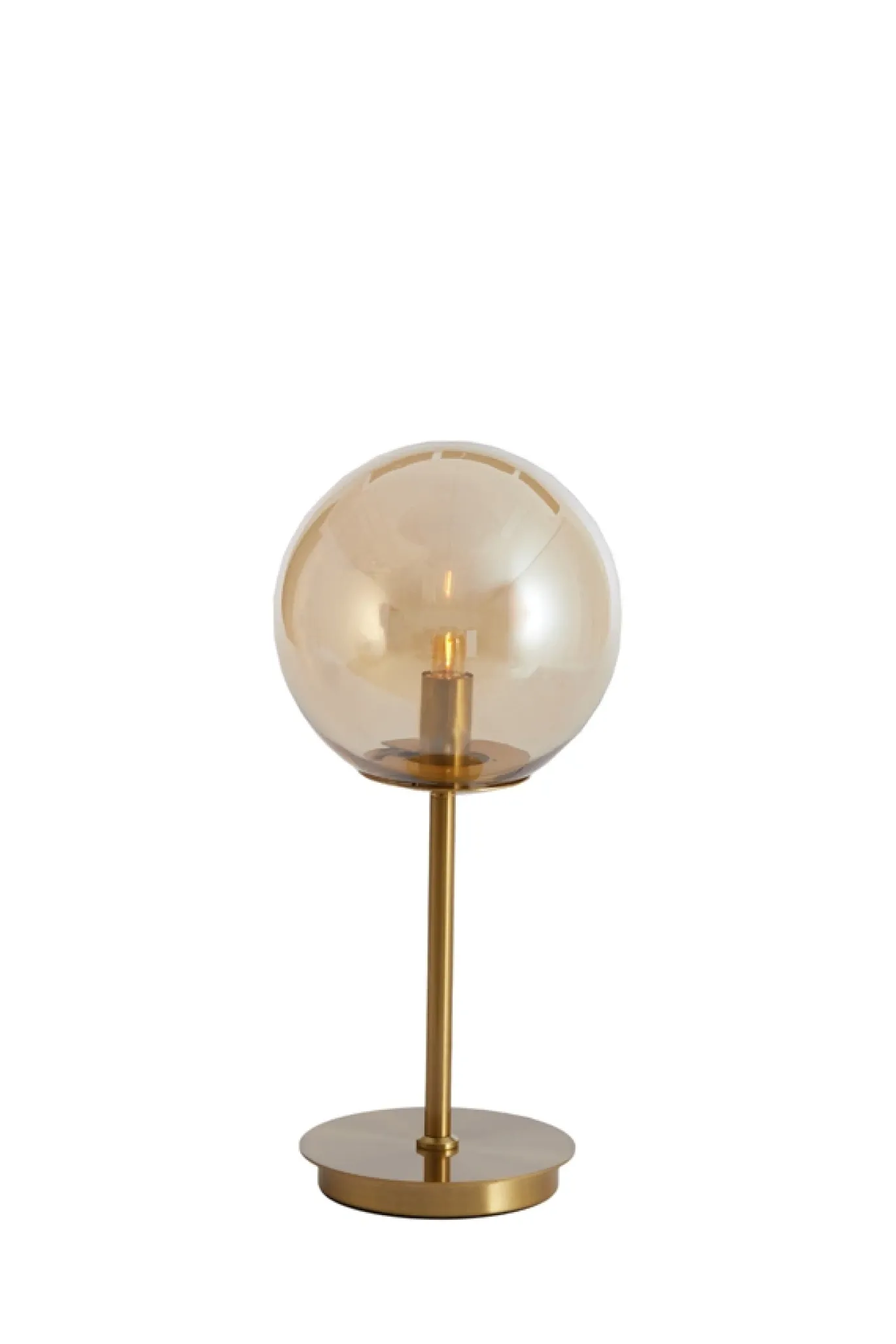 Light & Living Tafellamp Medina Glas Amber Ø20x43cm