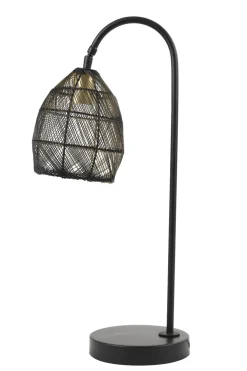 Light & Living Tafellamp Meya Mat Zwart 60cm