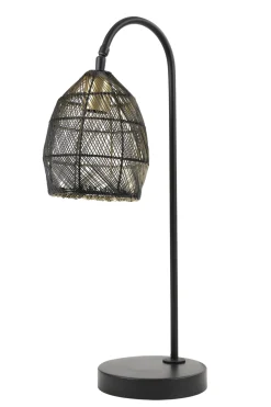 Light & Living Tafellamp Meya Mat Zwart 60cm