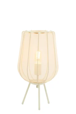Light & Living Tafellamp Plumeria Zand Ø25x45cm