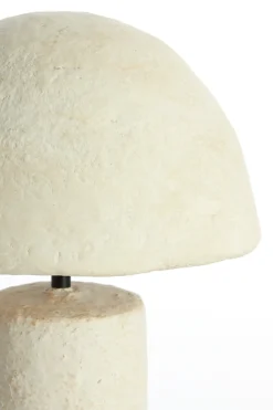 Light & Living Tafellamp Qazu Crème Ø30cm