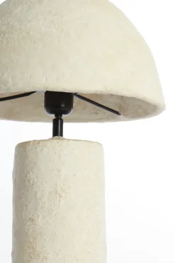 Light & Living Tafellamp Qazu Crème Ø30cm