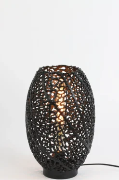 Light & Living Tafellamp Sinula Mat Zwart Ø24x40cm
