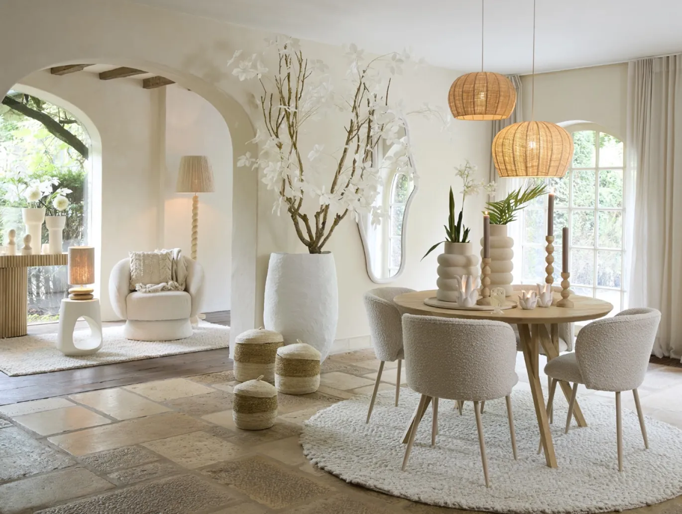 Light & Living Vloerkleed Sotani Naturel Ø220cm