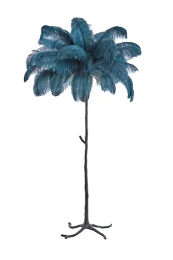 Light & Living Vloerlamp Feather Blauw