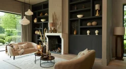 Light & Living Vloerlamp Kelafo Mangohout Chocolade Bruin 125cm