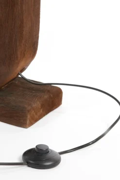 Light & Living Vloerlamp Kelafo Mangohout Chocolade Bruin 125cm