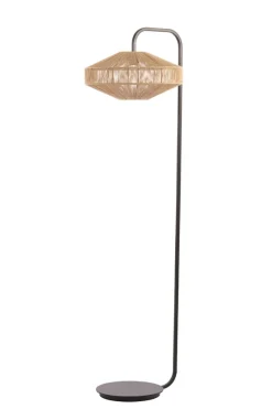 Light & Living Vloerlamp Lyra Naturel+Mat Zwart Ø43x164cm