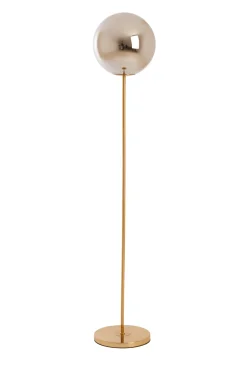 Light & Living Vloerlamp Medina Glas Smoke/Goud 160cm