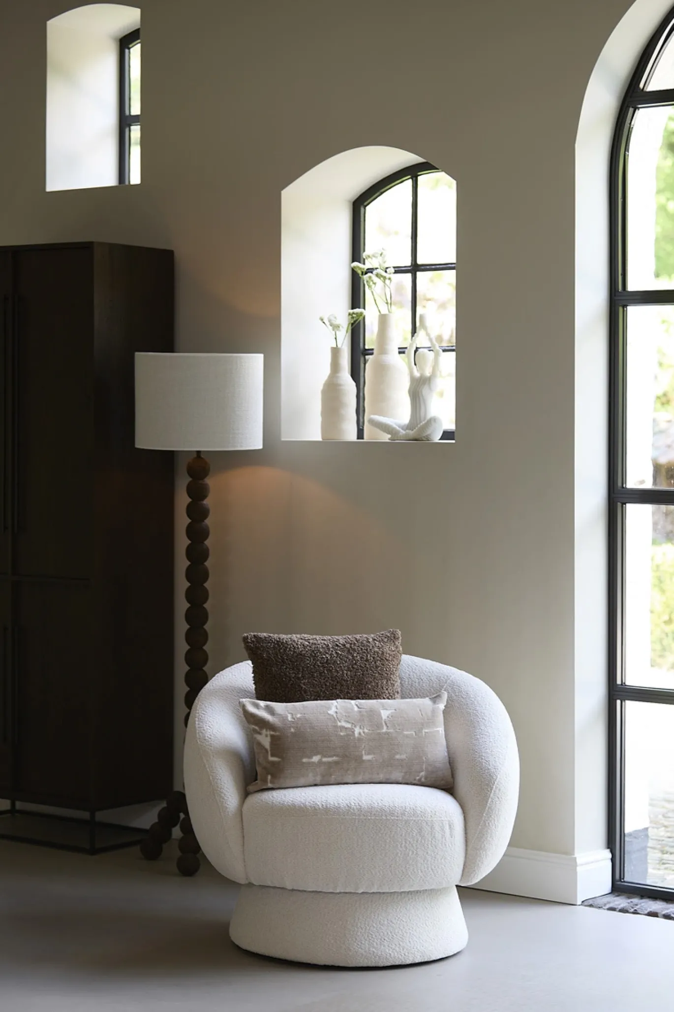 Light & Living Vloerlamp Veglio Mat Donkerbruin