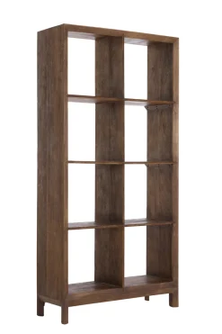 Light & Living Wandkast Sondrio Open Mangohout Mat Donkerbruin 95x190cm