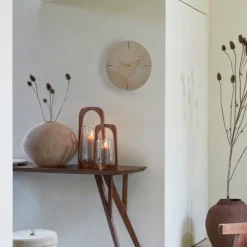 Light & Living Wandklok Jenay Travertin Zand Ø43cm