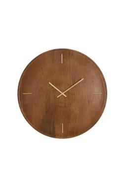 Light & Living Wandklok Veti Bruin Ø56cm