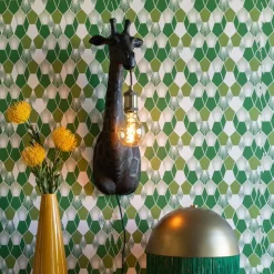 Light & Living Wandlamp Giraffe Mat Zwart 61cm