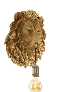 Light & Living Wandlamp Lion Antiek Brons 33x40cm
