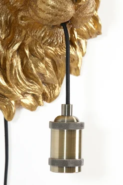 Light & Living Wandlamp Lion Antiek Brons 33x40cm