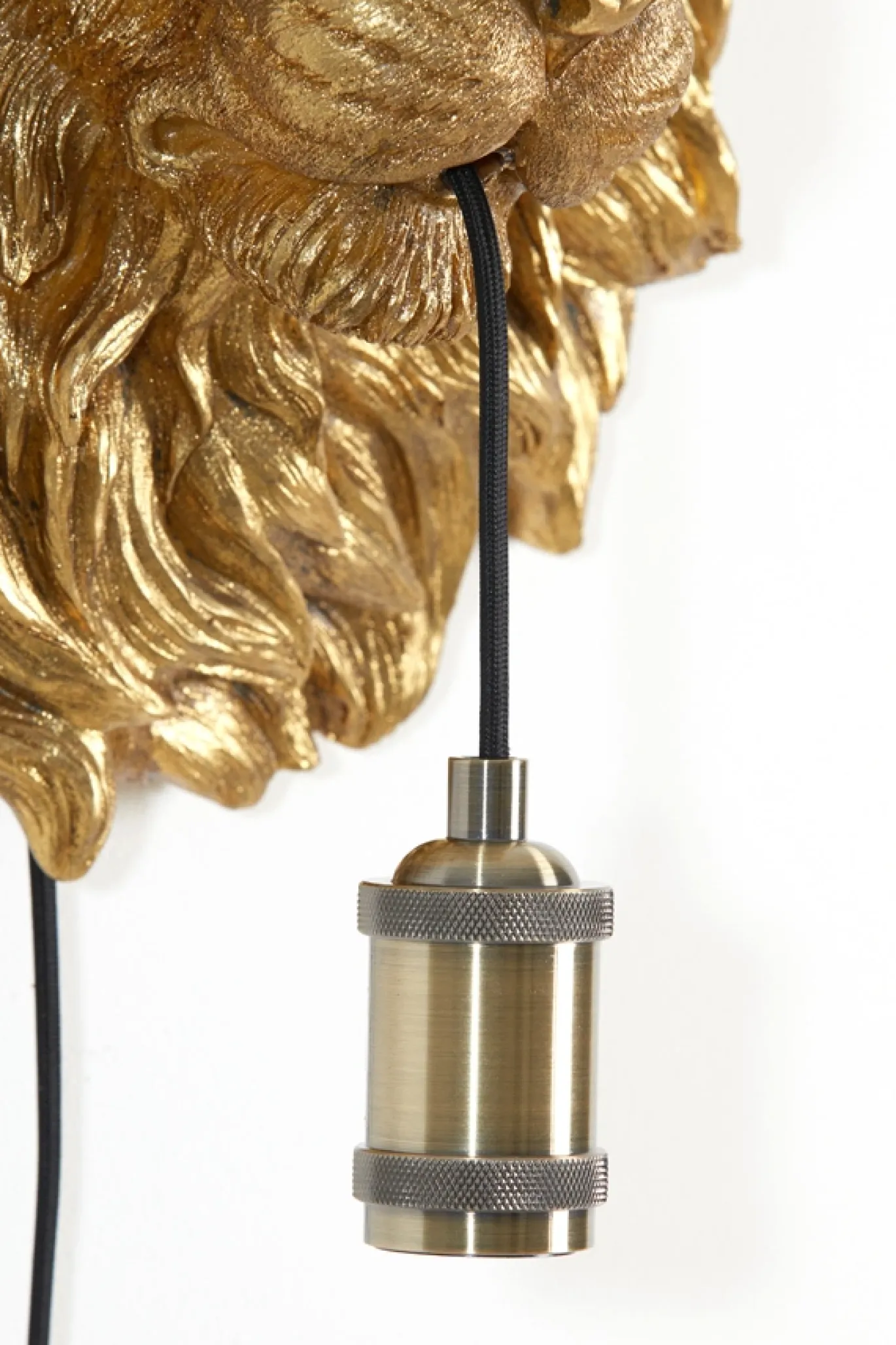 Light & Living Wandlamp Lion Antiek Brons 33x40cm
