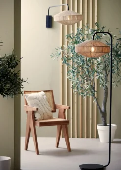 Light & Living Wandlamp Lyra Naturel Ø43x115cm