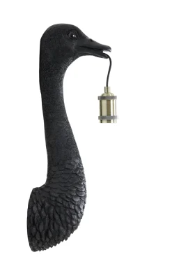 Light & Living Wandlamp Ostrich Mat Zwart M