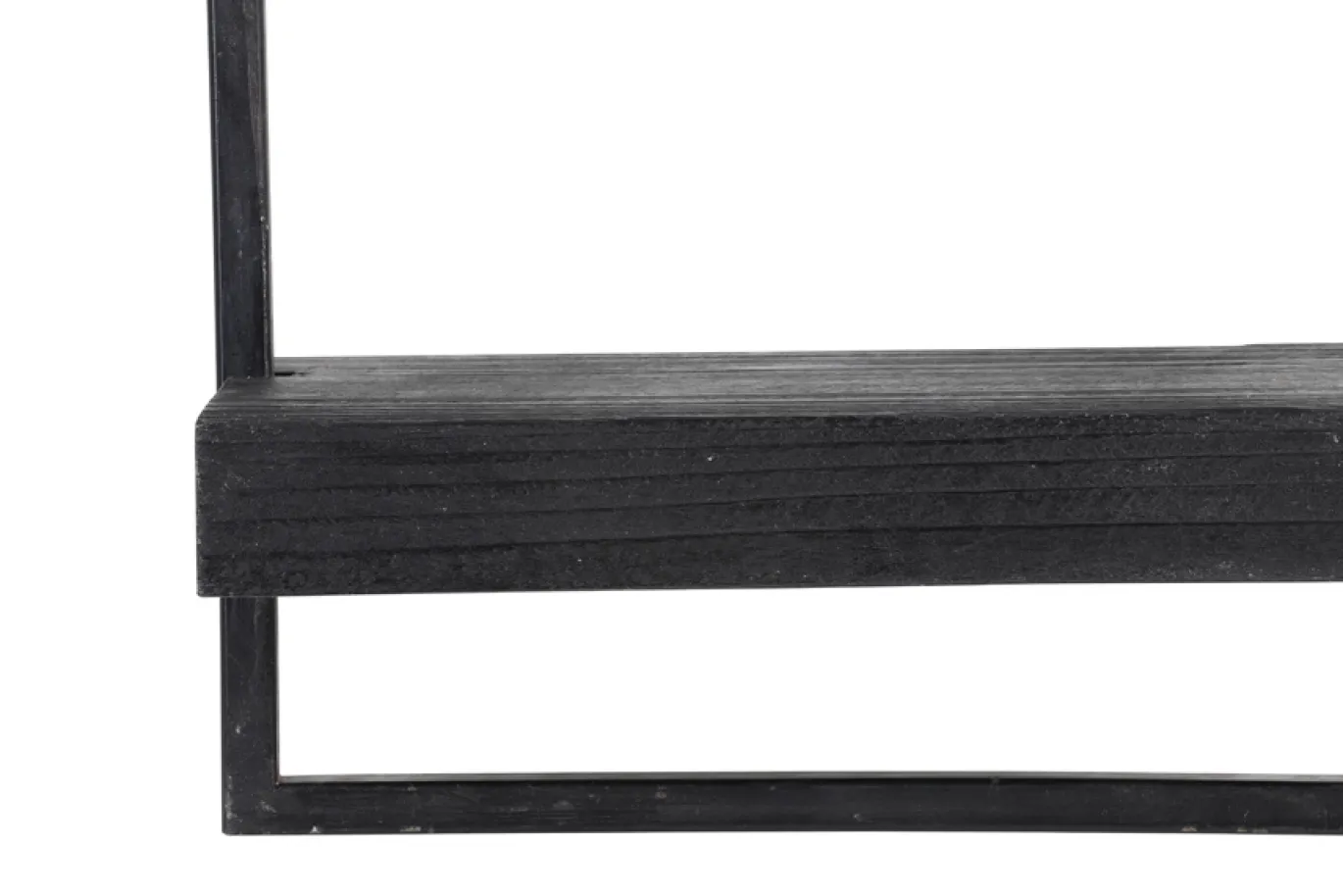 Light & Living Wandplank Maddison Mangohout Mat Zwart 100cm
