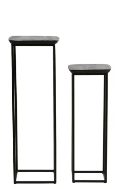 Light & Living Zuil Quenza Zwart Set van 2