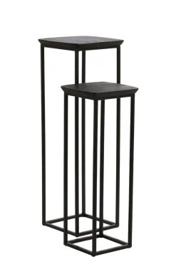 Light & Living Zuil Quenza Zwart Set van 2