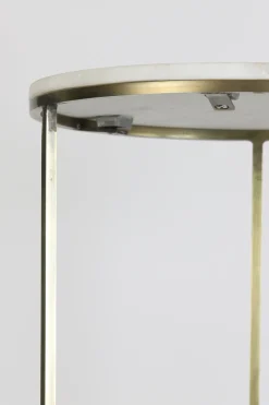 Light & Living Zuil Ricardo Set van 2 Rond Marmer Wit 82+102cm