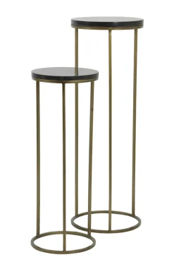 Light & Living Zuil Sobrina Set van 2 Zwart Agaat 80+100cm