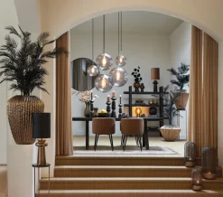 Light & Living Zuil Sobrina Set van 2 Zwart Agaat 80+100cm