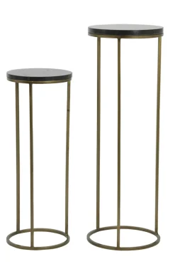 Light & Living Zuil Sobrina Set van 2 Zwart Agaat 80+100cm