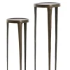Light & Living Zuil Tobias Set van 2 Rond Donkerbruin 80+100cm