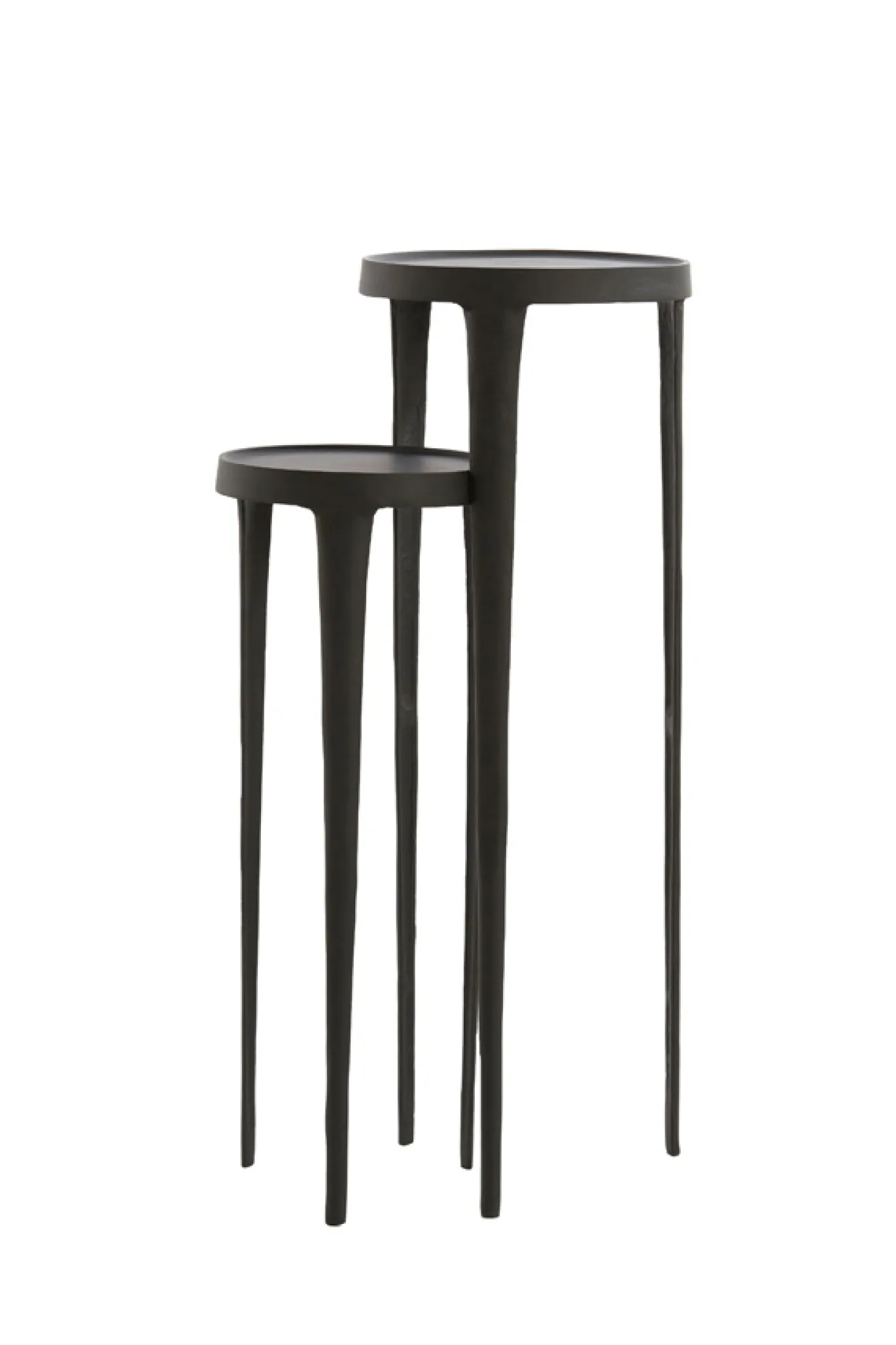 Light & Living Zuil Tobias Set van 2 Rond Zwart 80+100cm