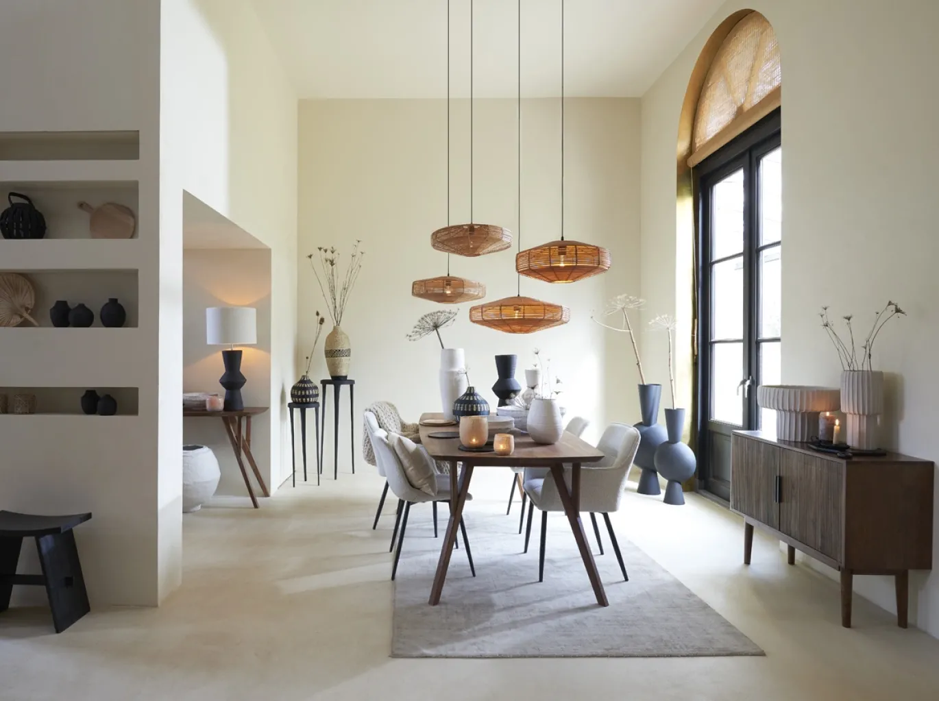 Light & Living Zuil Tobias Set van 2 Rond Zwart 80+100cm